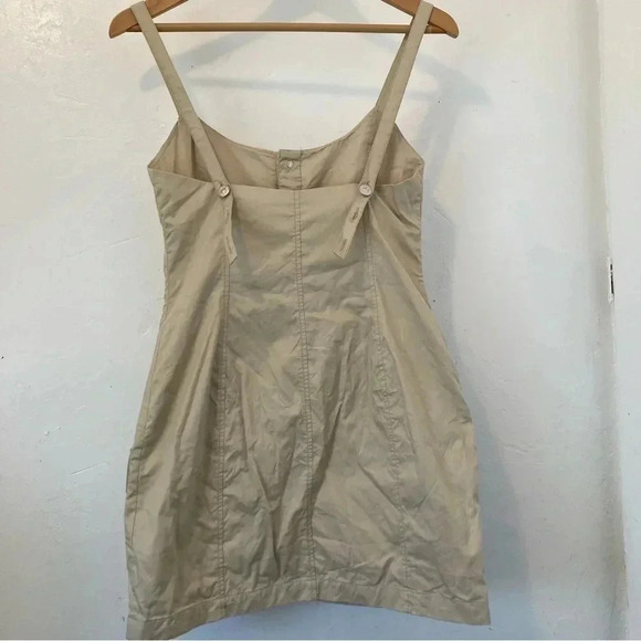 Zara Women’s Khaki Dress Cargo Style Adjustable Straps Front‎ Pocket Casual S - Picture 7 of 11